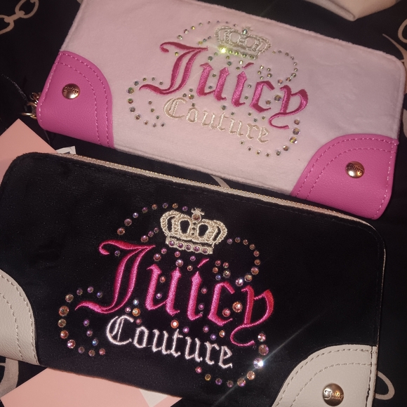 Juicy Couture Dreamy Black and White Wallet with Crown Emblem - Picture 3 of 3
